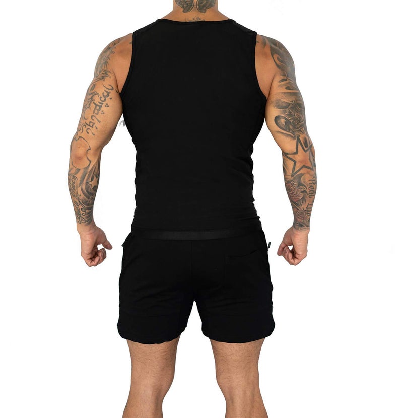 Kewlioo Men's Premium Zip Sauna Tank Top for Men - Heat Trapping Sauna Shirt for Men, Compression Sweat Suit for Gym, Workouts, Exercise, Fitness, Mens Sauna Suit (Black, S/M) - Image 3